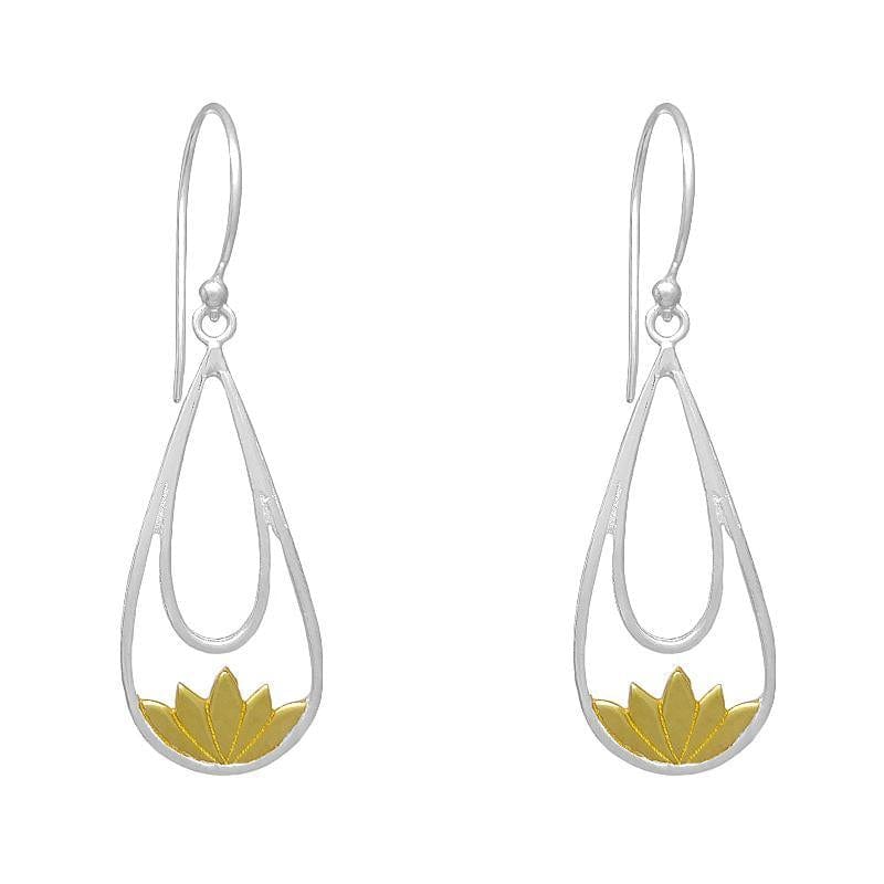 
                  
                    EAR-VRM Sterling Silver Dangle with 22k Gold Lotus
                  
                