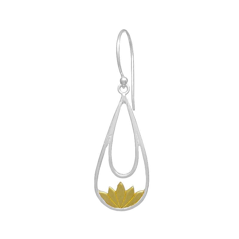 
                  
                    EAR-VRM Sterling Silver Dangle with 22k Gold Lotus
                  
                