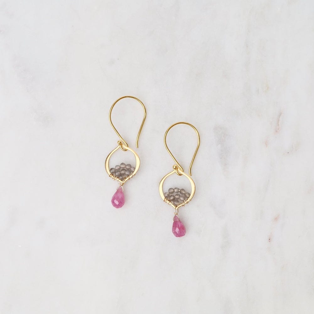 
                      
                        EAR-VRM Tiny Arabesque Earrings with Pink Sapphires
                      
                    