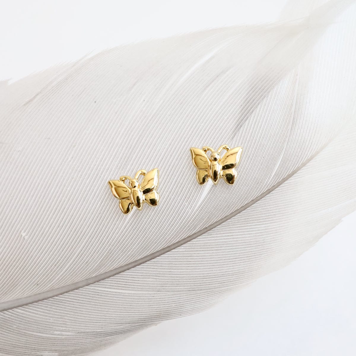 EAR-VRM Tiny Butterfly Stud Earring - Gold Vermeil