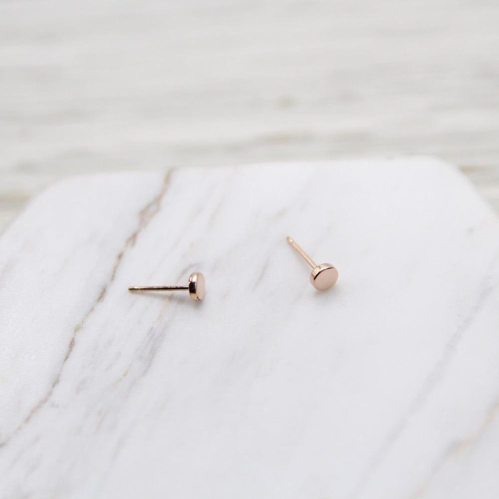 EAR-VRM Tiny Dot Stud - Rose Gold Vermeil