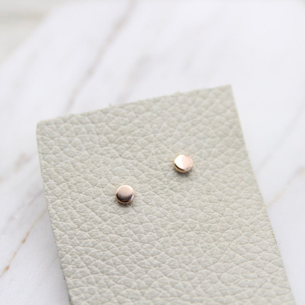 EAR-VRM Tiny Dot Stud - Rose Gold Vermeil