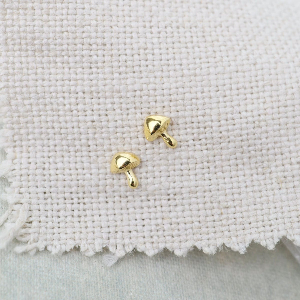 
                  
                    EAR-VRM Tiny Mushroom Studs - Gold Vermeil
                  
                