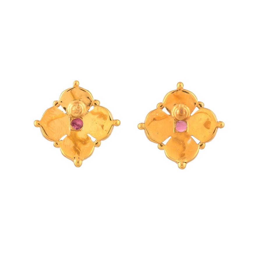 
                      
                        EAR-VRM Tourmaline GoldVermeil Enamel Stud Earrings
                      
                    