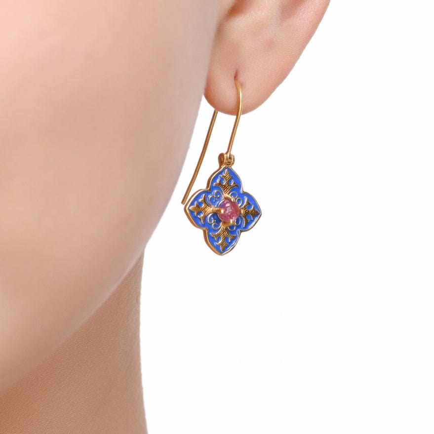 
                  
                    EAR-VRM Tourmaline Vermeil Over Silver Enamel Earrings
                  
                