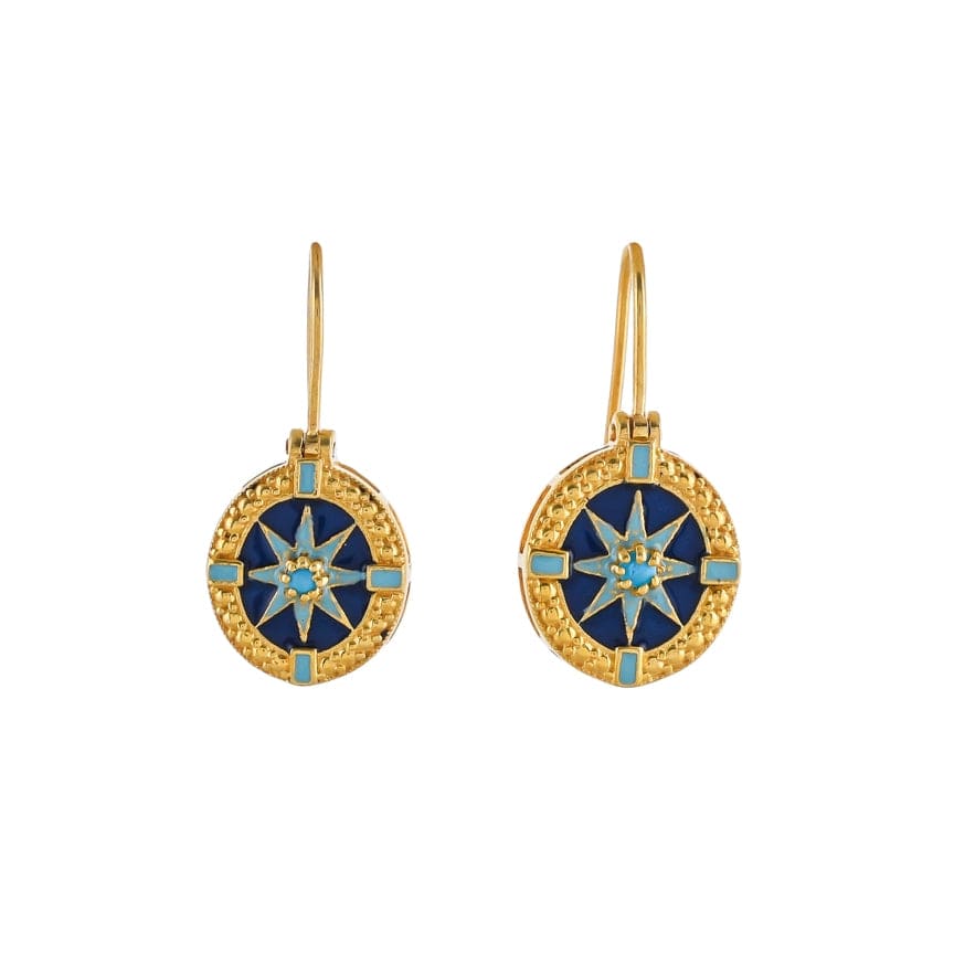 EAR-VRM Turquoise Gold Vermeil Over 925 Silver Earring,Tim