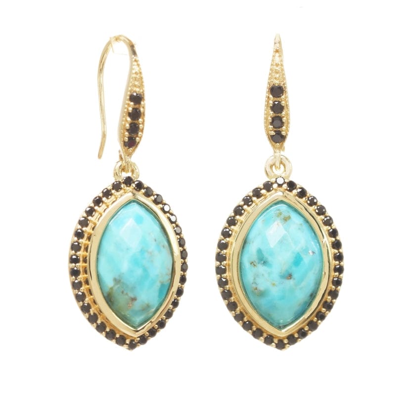 EAR-VRM Turquoise Pave Earrings