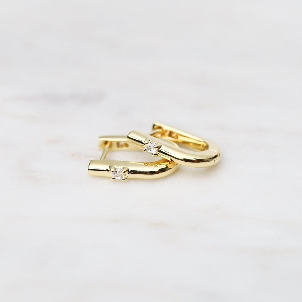 
                      
                        EAR-VRM U Shaped Huggie Hoops with CZ - Gold Vermeil
                      
                    