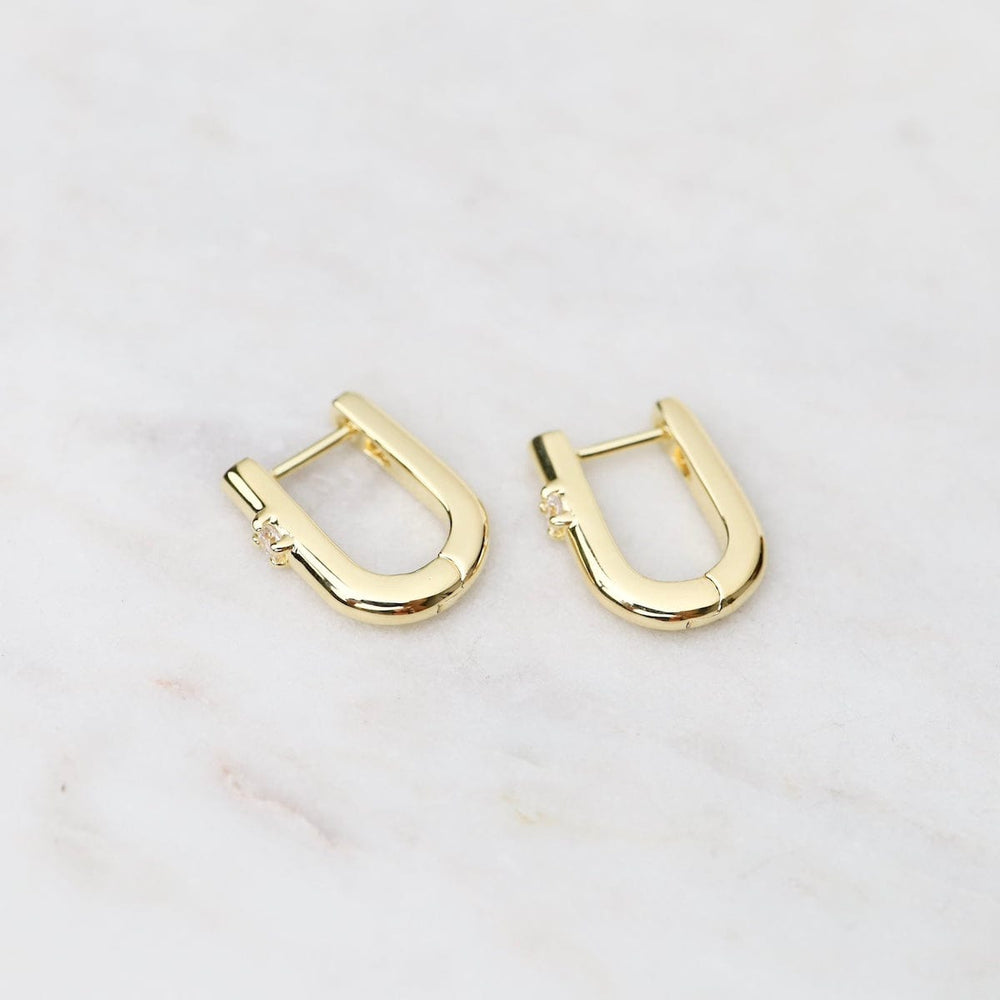 
                      
                        EAR-VRM U Shaped Huggie Hoops with CZ - Gold Vermeil
                      
                    