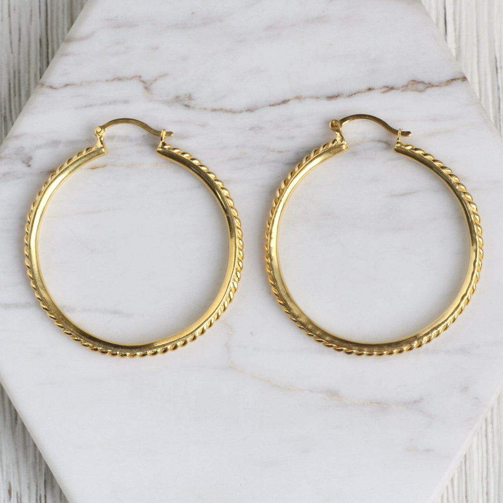 
                  
                    EAR-VRM Vermeil Twisted Edge Hoops
                  
                