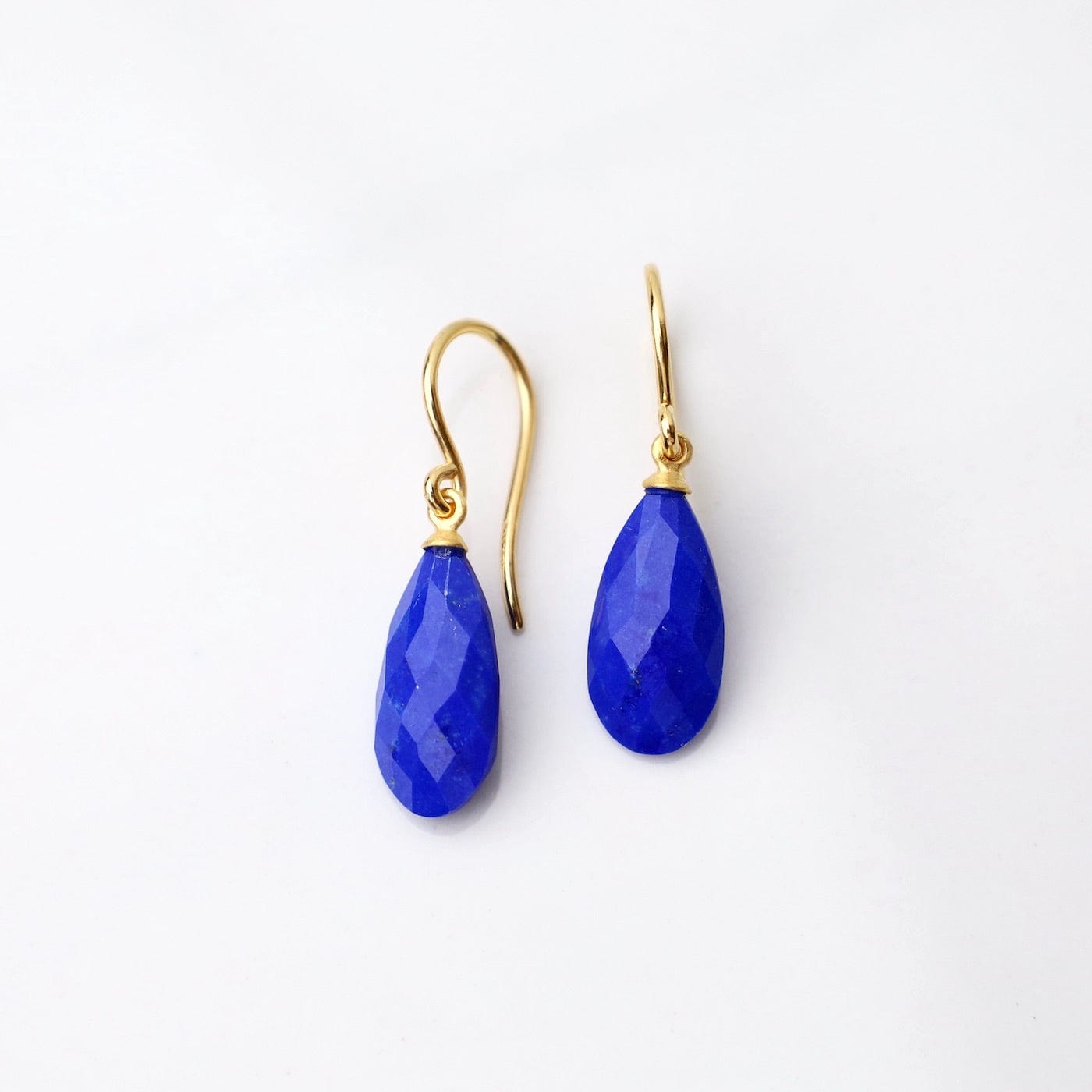 EAR-VRM Wire Faceted Lapis Earring