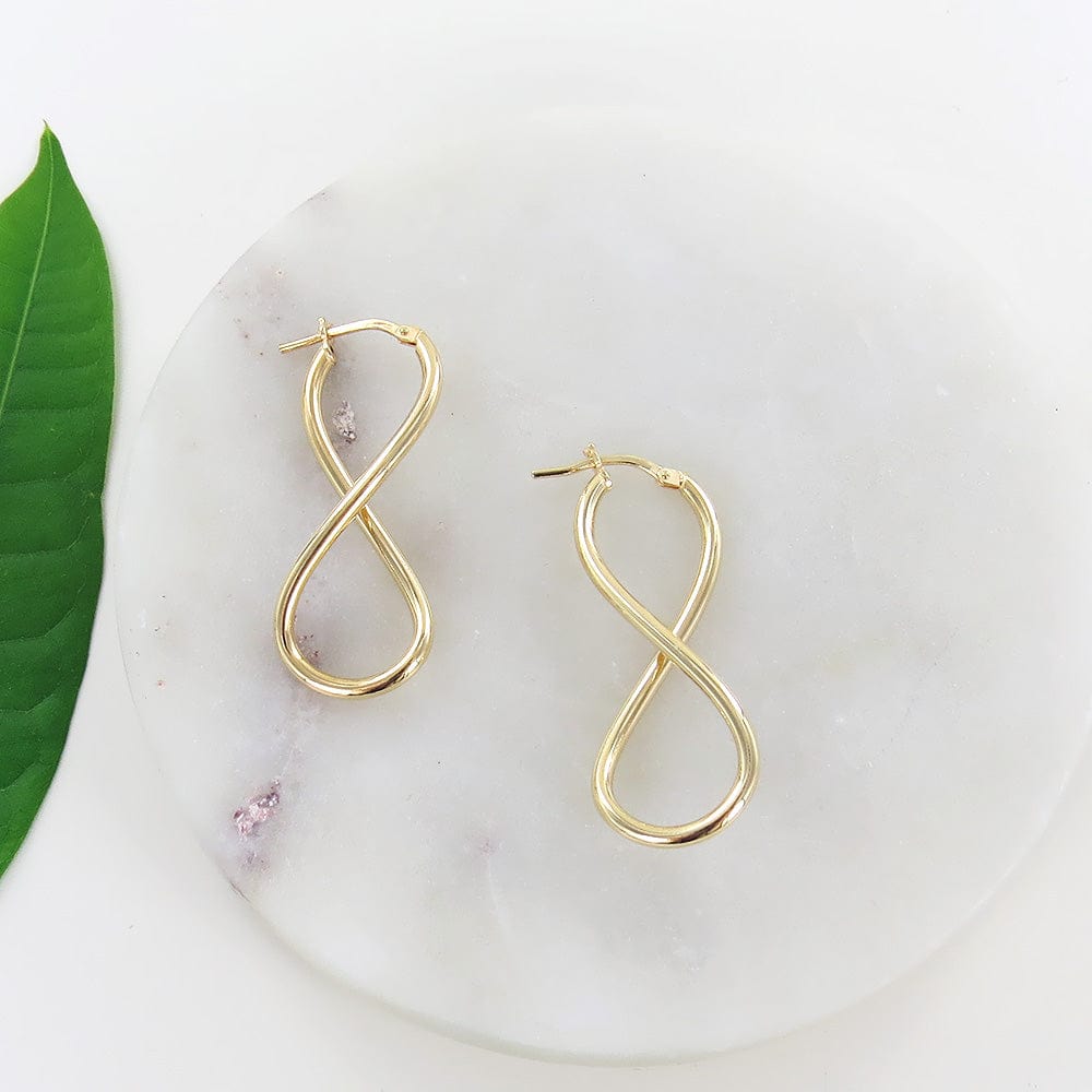 EAR-VRM YELLOW GOLD FIGURE 8 HOOP