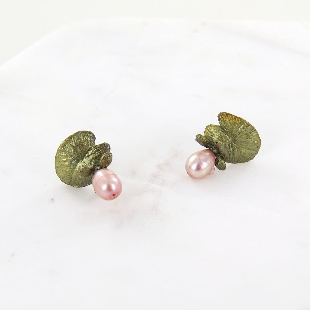 Load image into Gallery viewer, EAR WATER LILY STUD EARRINGS
