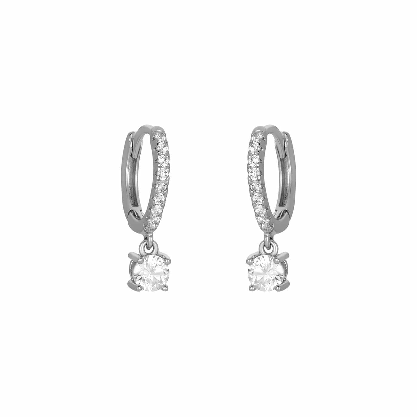 EAR Whitney Silver Huggie Hoop Earrings