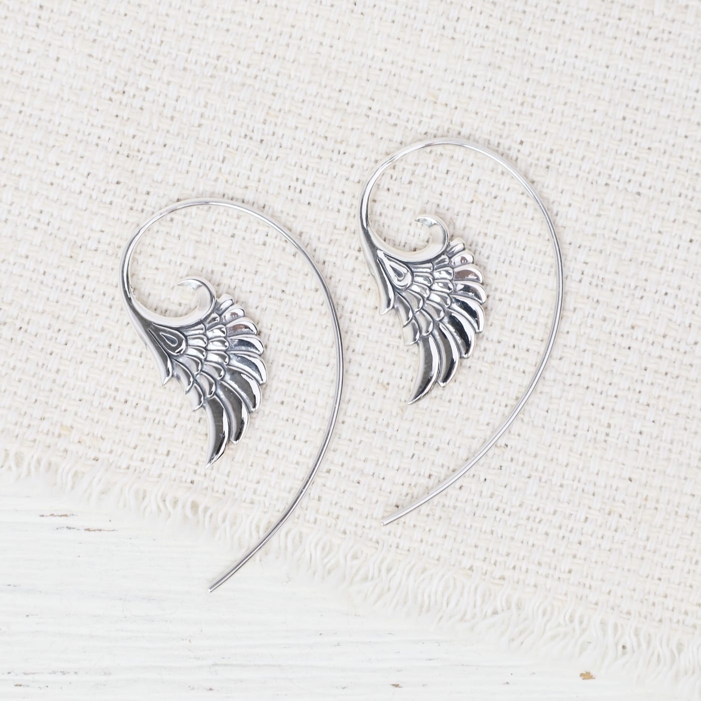 EAR Winged Pass Thru Earrings