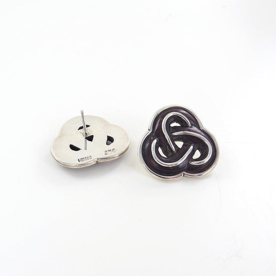EAR WOOD TRIANGLE KNOT POST