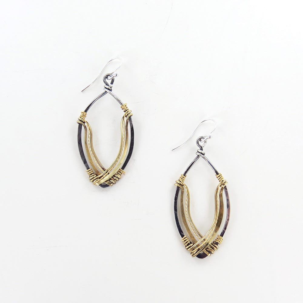 EAR WOVEN MARQUIS EARRINGS