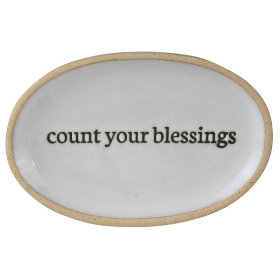 GIFT Affirmation Tray, Ceramic - Count Your Blessings