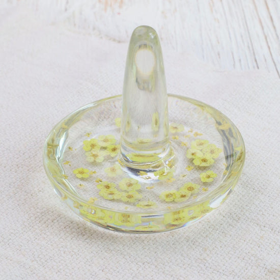 GIFT Botanical Yellow Flowers Ring Holder