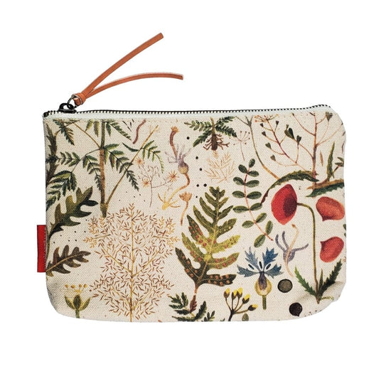 GIFT Canvas Pouch - Greens and Flowers