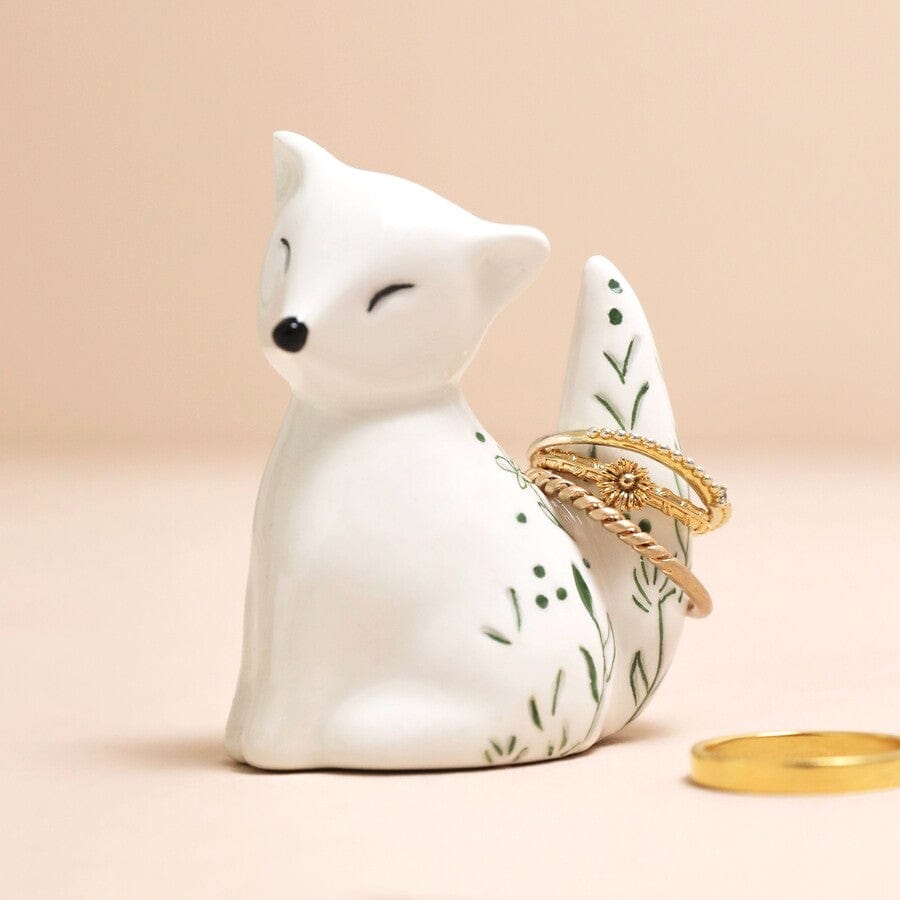 GIFT Ceramic Fox Ring Holder