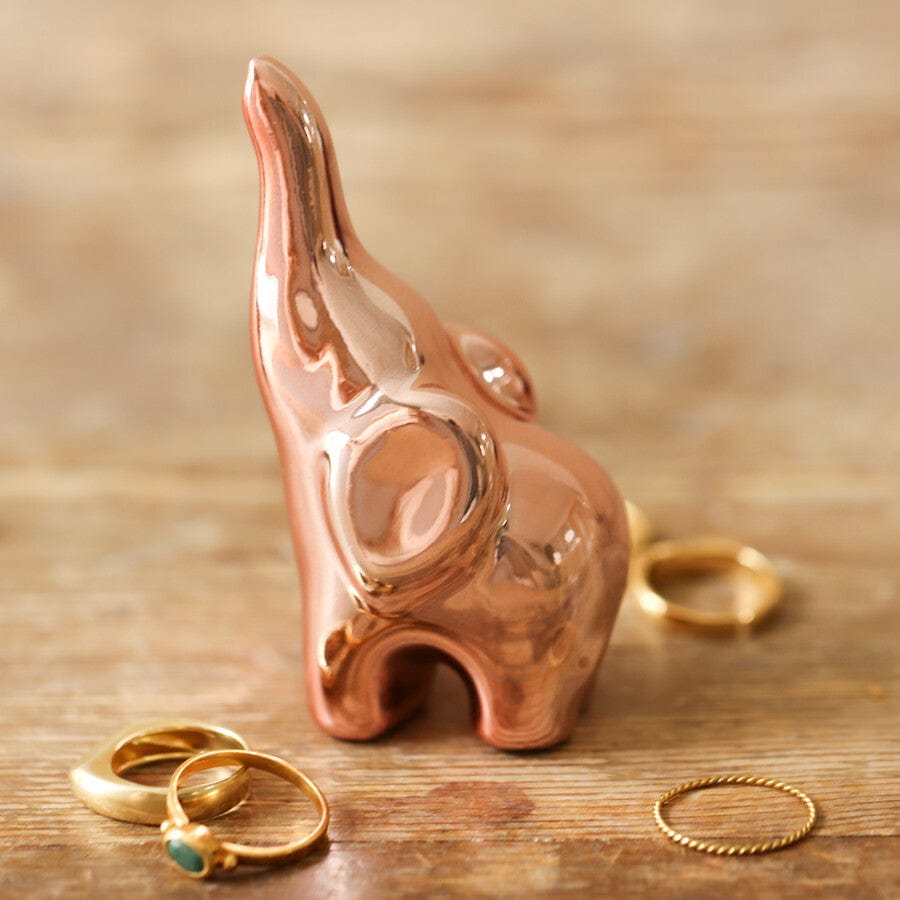 GIFT Copper Elephant Ring Holder