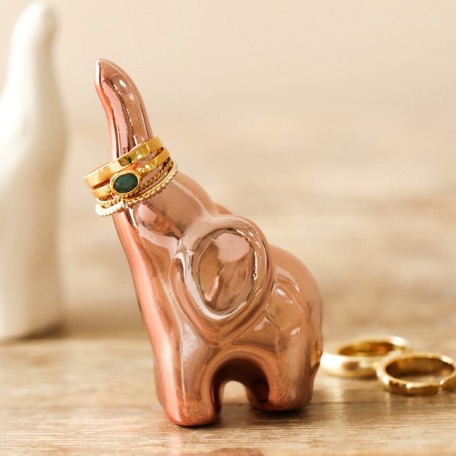 GIFT Copper Elephant Ring Holder