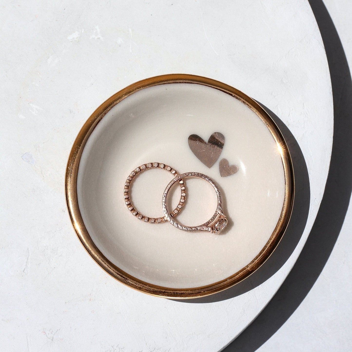 GIFT Double Heart Trinket Dish