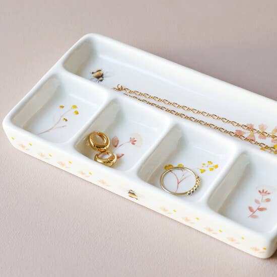 GIFT Dusky Pink Floral Trinket Tray