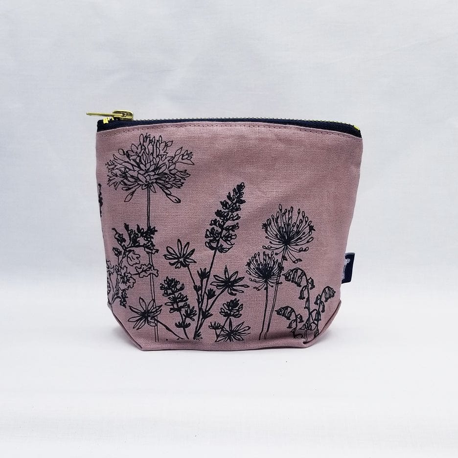 GIFT DUSTY PINK LINEN SMALL GARDEN POUCH