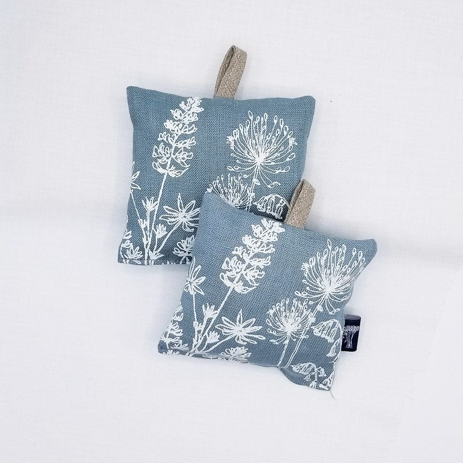 GIFT Garden Lavender Bag ~ Set of 2 ~ Duck Egg Blue Linen