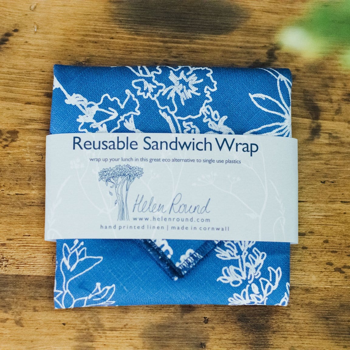 GIFT Garden Sandwich Wrap ~ Indigo Blue Linen