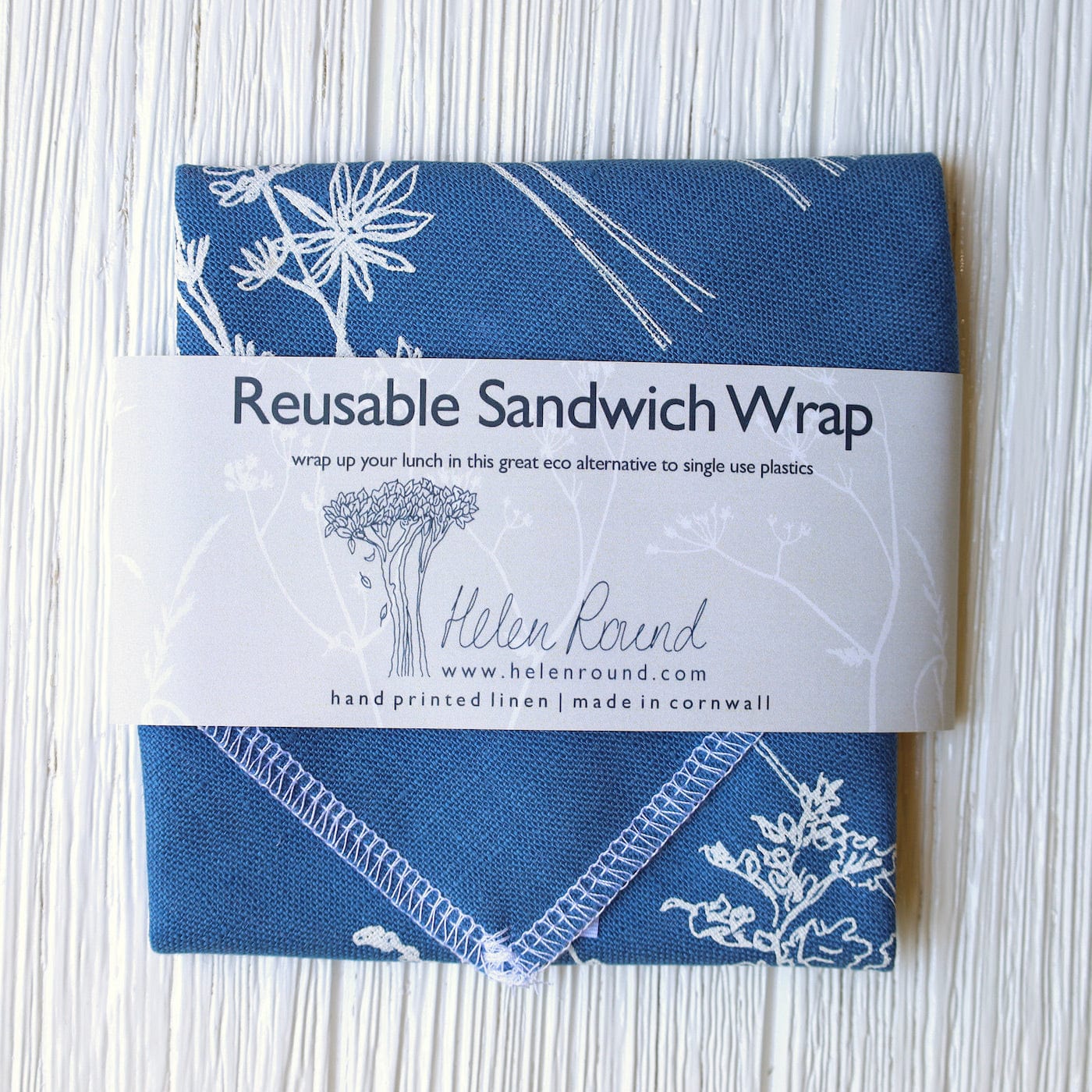 GIFT Garden Sandwich Wrap ~ Navy Blue Linen