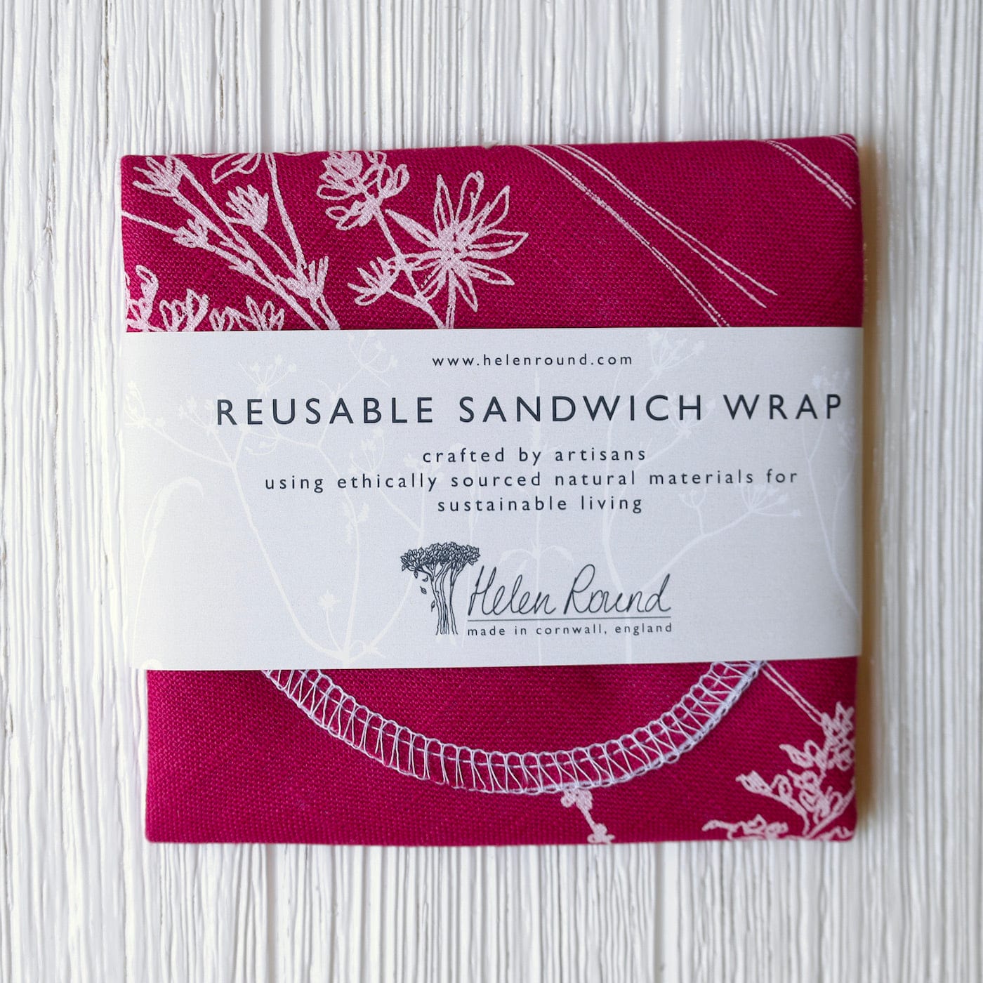 GIFT Garden Sandwich Wrap ~ Raspberry Red Linen