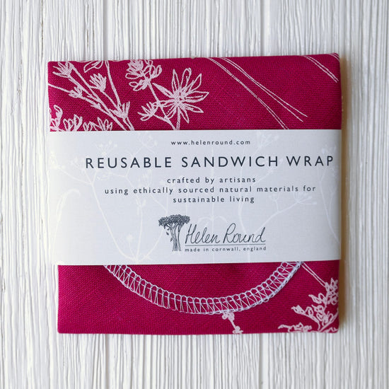 GIFT Garden Sandwich Wrap ~ Raspberry Red Linen