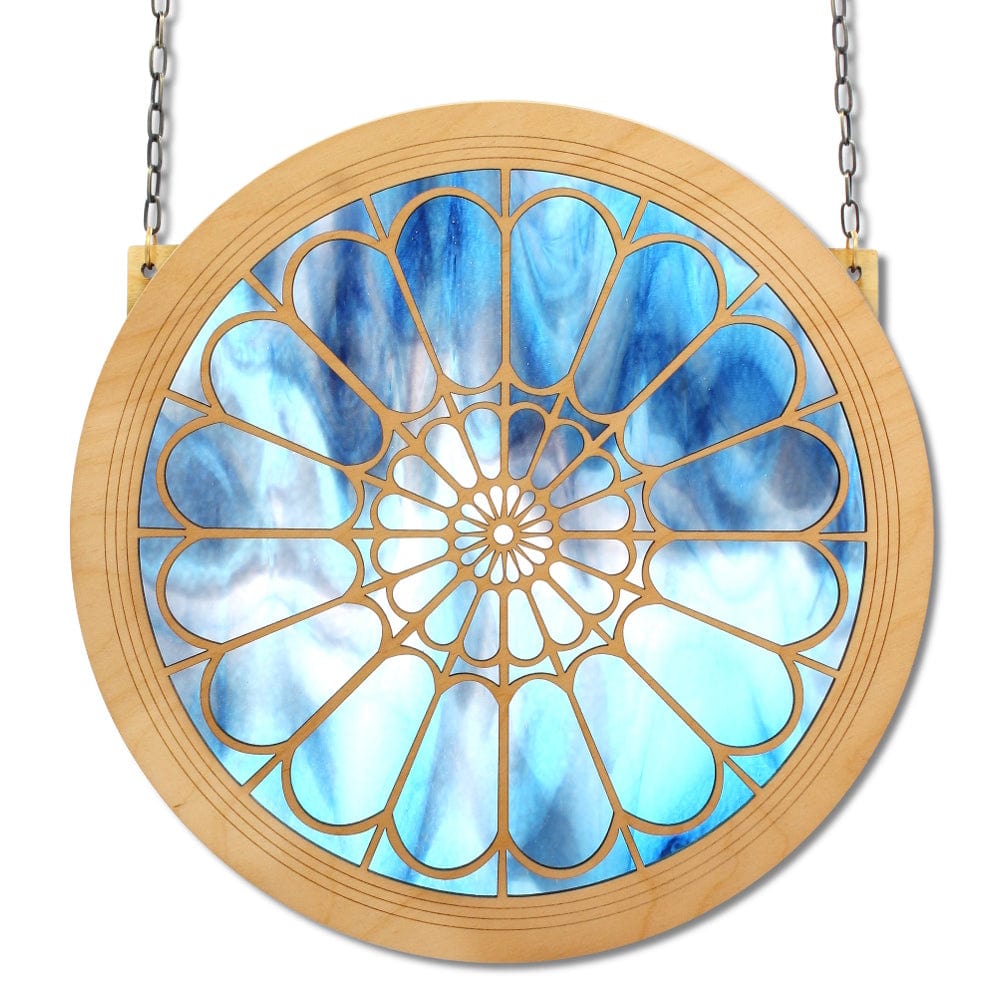 GIFT Grand 10" Suncatcher - Catherdeal in Blue Swirl