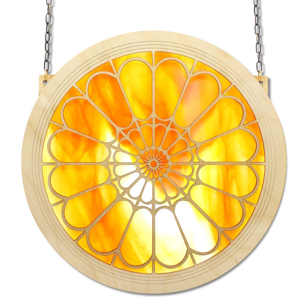 GIFT Grand 10" Suncatcher - Catherdeal in Orange Swirl