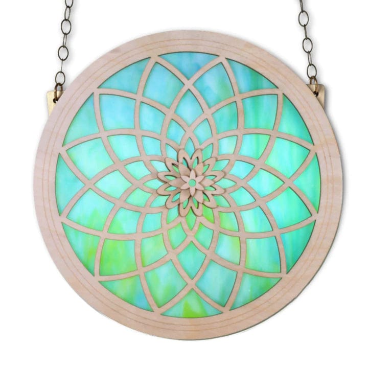 GIFT Grand 10" Suncatcher - Dahila in Ocean Swirl