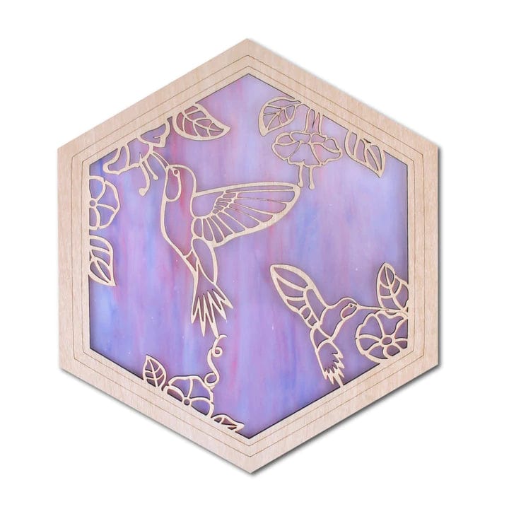 GIFT Grand 10" Suncatcher - Hummingbird in Lavender Streak