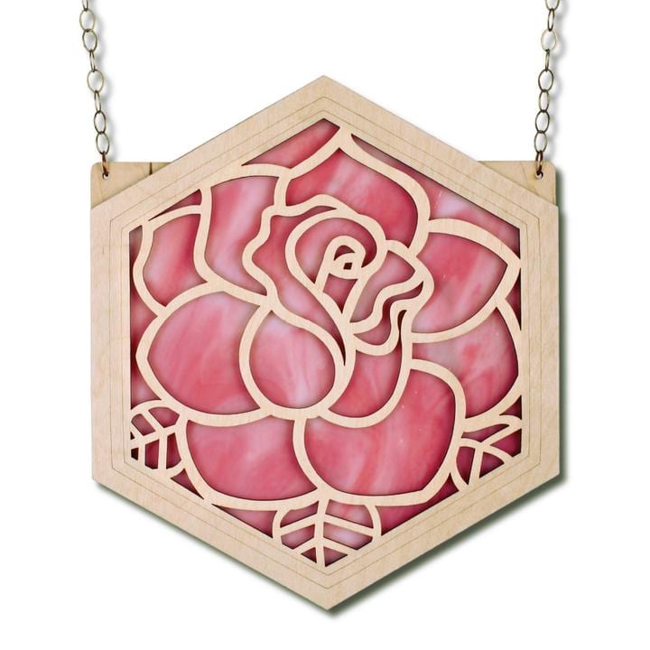 GIFT Grand 10" Suncatcher - Rose in Rose Swirl