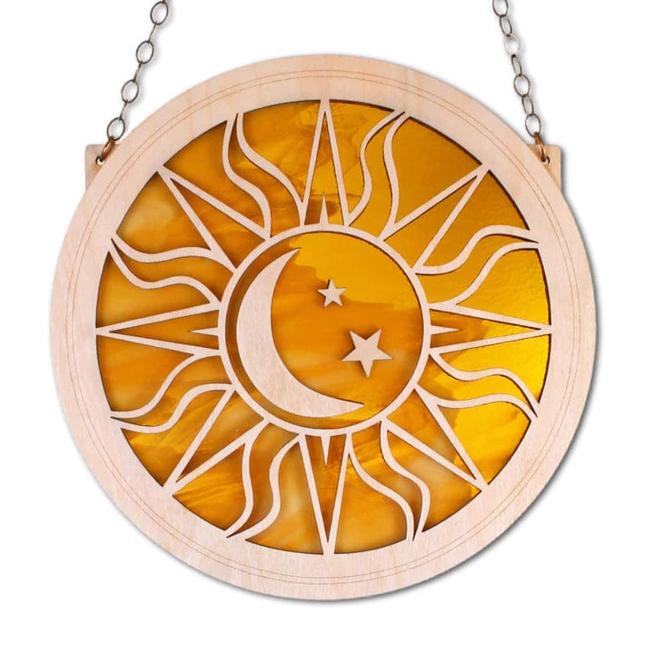 GIFT Grand 10" Suncatcher - Sunburst in Honey Swirl