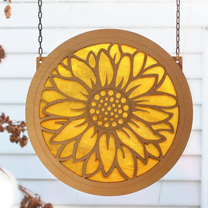 
                      
                        GIFT Grand 10" Suncatcher - Sunflower in Honey Swirl
                      
                    