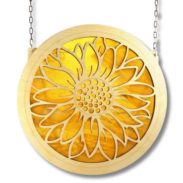 
                      
                        GIFT Grand 10" Suncatcher - Sunflower in Honey Swirl
                      
                    