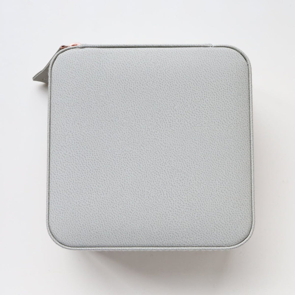 GIFT Grey Medium Square Travel Jewelry Box