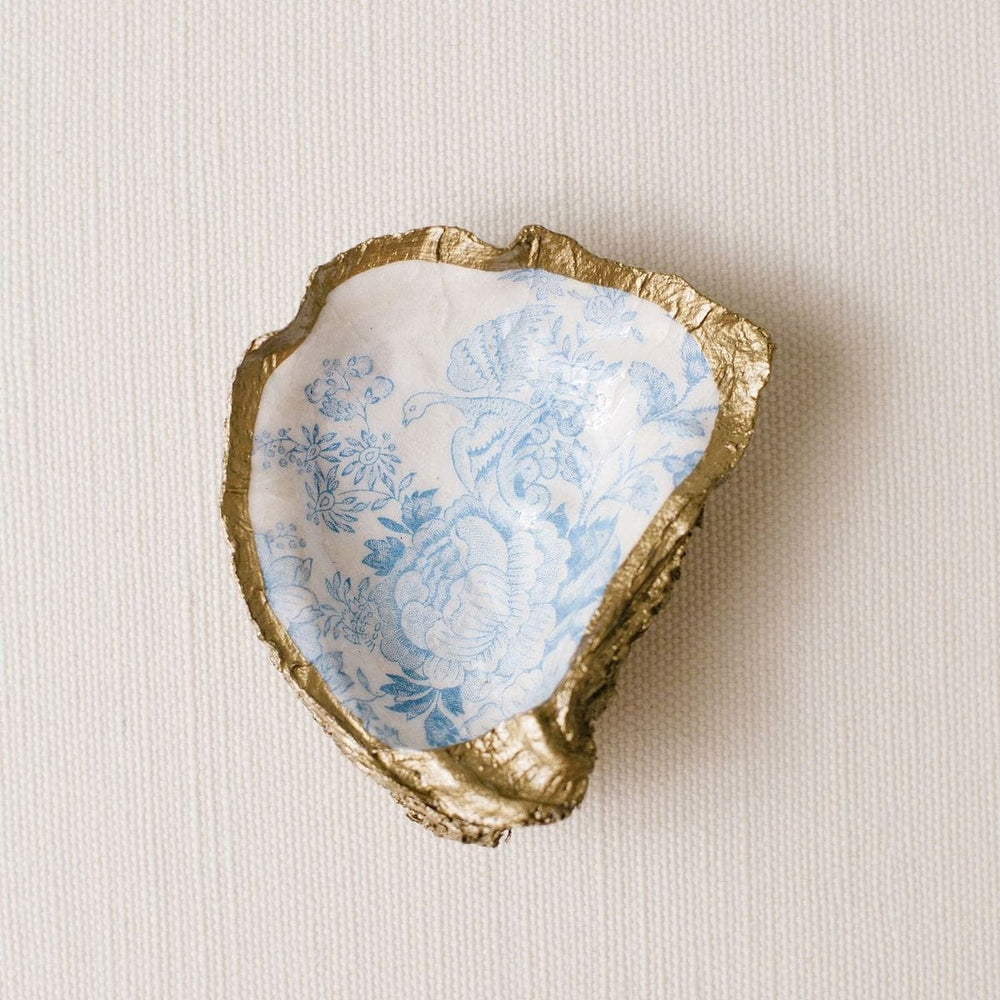 GIFT Indigo Decoupage Oyster Ring Dish - Tea Revelry