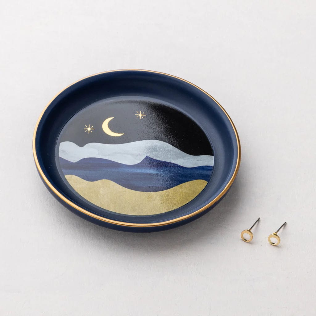 GIFT Jewelry Dish & Stud Earring Set - Moonlight/Midnight