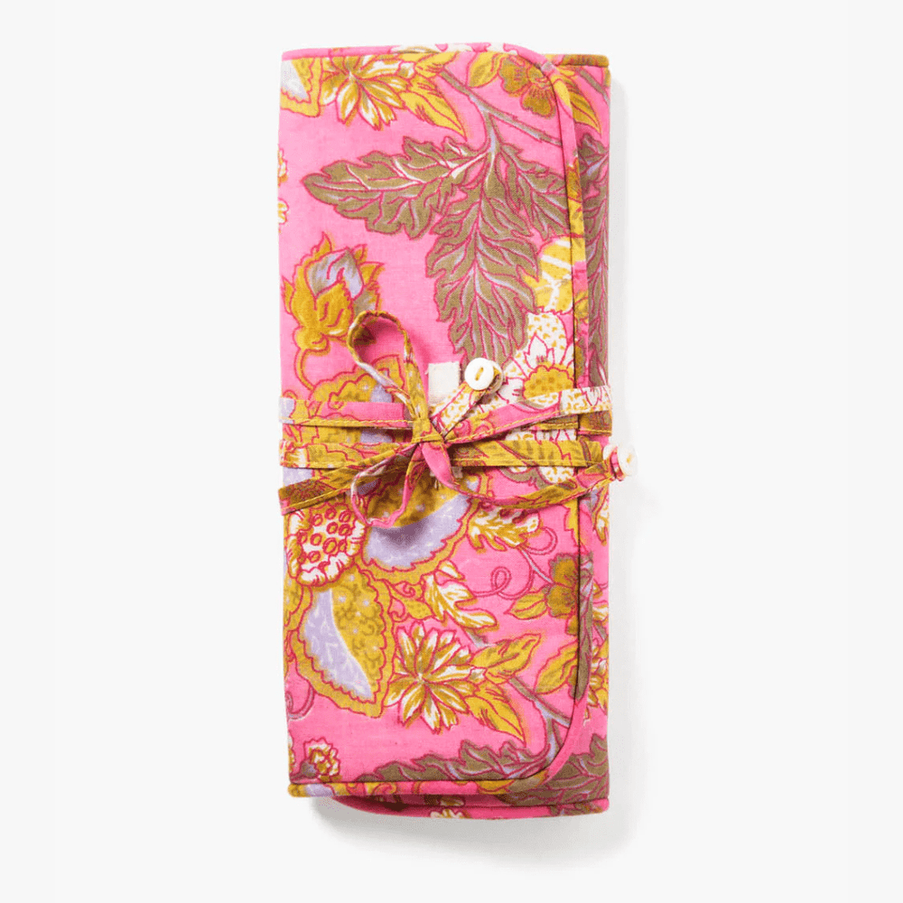 GIFT Jewelry Roll Up Case in Chateau Rose