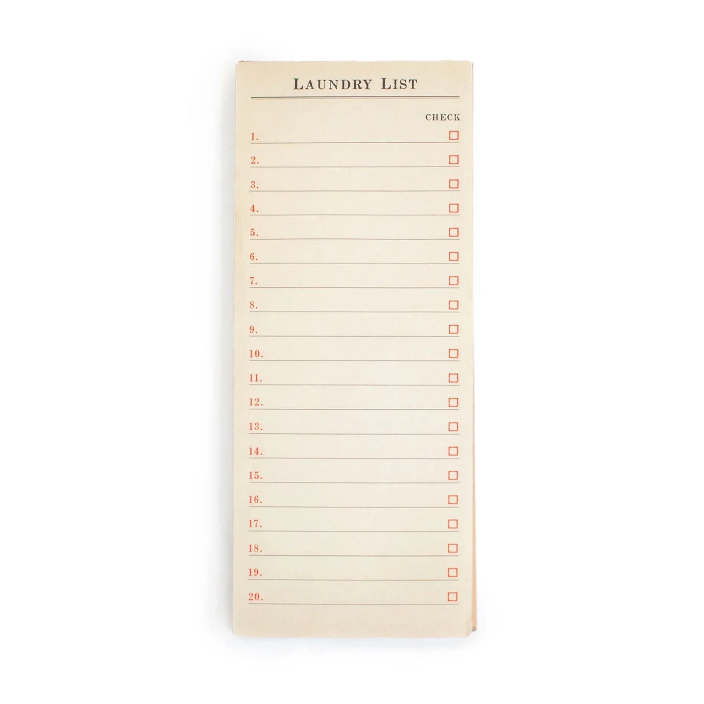GIFT Laundry List Notepad