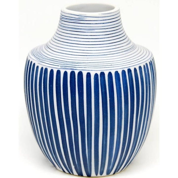 GIFT Mini Inca Porclain Bud Vase - White & Blue