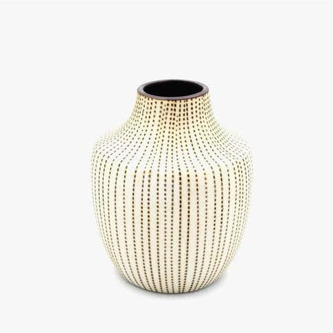 GIFT Mini Inca Porclain Bud Vase - White with Dark Dash